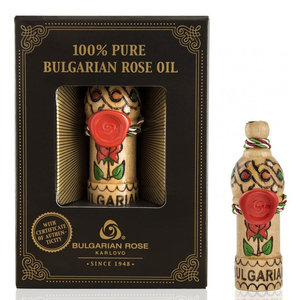 Bulgarian Rose 100% Rózsaolaj Díszdobozban Fa Fiolában - 0,5ml 