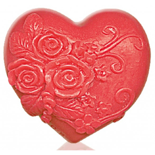 Bulgarian Rose Rose Fantasy - Heart in love piros dekoratív glicerines szappan 